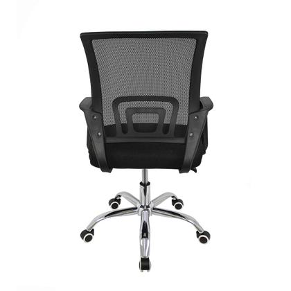 Imagem de Cadeira Escritório Giratória Escrivaninha Secretária Arco Preto Ergonomica Escrivaninha Conforto e Elegância