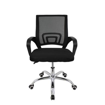 Imagem de Cadeira Escritório Giratória Escrivaninha Secretária Arco Preto Ergonomica Escrivaninha Conforto e Elegância