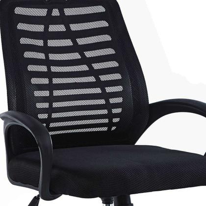 Imagem de Cadeira Escritório Giratória Zebrada Tela Mesh com Suporte Cabeça Conforto Trabalhar