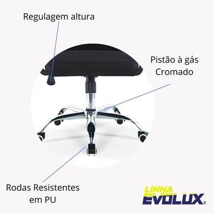 Imagem de Cadeira Escritório Giratória Zebrada Tela Mesh com Suporte Cabeça Conforto Trabalhar
