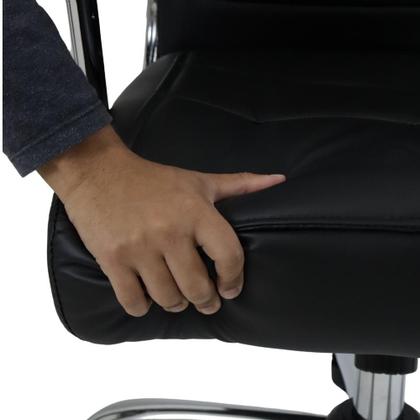 Imagem de Cadeira Escritório Home Office Presidente Mini Big Preta Ergonômica com Molas Ensacadas e Sistema Relax