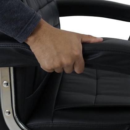 Imagem de Cadeira Escritório Home Office Presidente Mini Big Preta Ergonômica com Molas Ensacadas e Sistema Relax