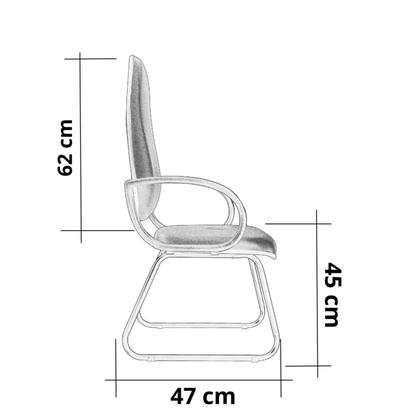 Imagem de Cadeira Escritório Interlocutor Base Sky com Braço Orelha Metal Wood Design