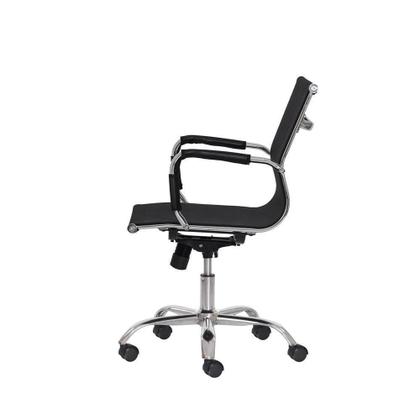 Imagem de Cadeira Escritório Mesh Diretor Preta Base Giratória Cromada