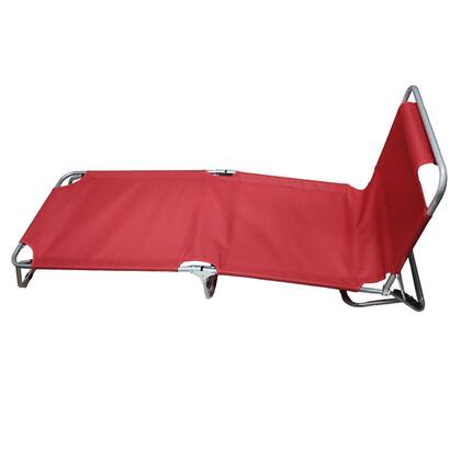 Imagem de Cadeira Espreguiçadeira 3 Posicoes Dobravel Reclinavel Jardim Praia Quintal Sol Verao Camping Lazer Ar Livre