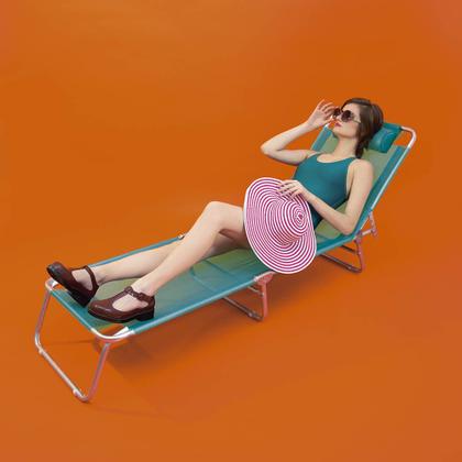 Imagem de Cadeira Espreguiçadeira 4 Posições Alumínio Piscina Praia  - Mor