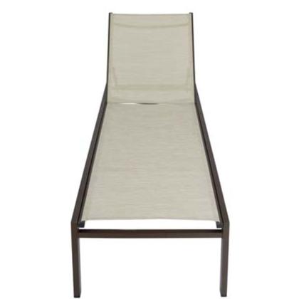 Imagem de Cadeira Espreguiçadeira de Piscina Alumínio e Tela Encosto Regulavel