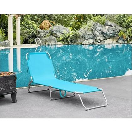 Imagem de Cadeira Espreguiçadeira Dobrável 3 Posições Reclinável Lazer