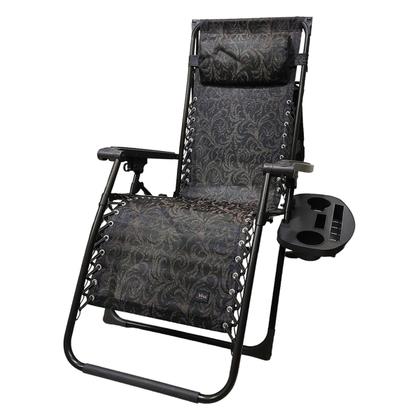Imagem de Cadeira Espreguiçadeira Dobravel Jardim Praia Sol Verao Gravidade Zero Reclinavel Acampamento Lazer Ar Livre Quintal Portatil