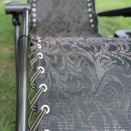 Imagem de Cadeira Espreguiçadeira Dobravel Jardim Praia Sol Verao Gravidade Zero Reclinavel Acampamento Lazer Ar Livre Quintal Portatil