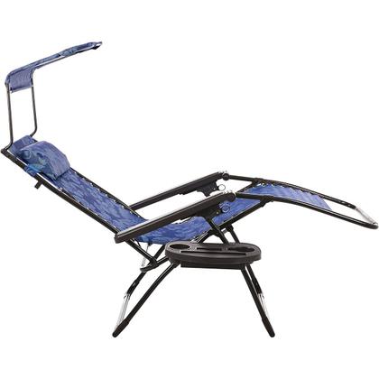 Imagem de Cadeira Espreguiçadeira Praia Dobravel Reclinavel Piscina Verao Jardim Quintal Varanda Lazer Descanso Pescaria Ar Livre Gravidade Zero