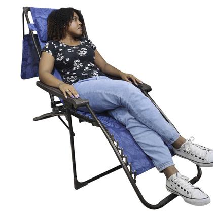 Imagem de Cadeira Espreguiçadeira Praia Dobravel Reclinavel Quintal Jardim Varanda Verao Sol Acampamento Pescaria Ar Livre Gravidade Zero