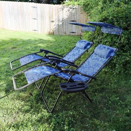 Imagem de Cadeira Espreguiçadeira Praia Dobravel Reclinavel Quintal Jardim Varanda Verao Sol Acampamento Pescaria Ar Livre Gravidade Zero