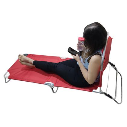 Imagem de Cadeira Espreguiçadeira Reclinavel 3 Posiçoes Dobravel Piscina Jardim Quintal Varanda Praia Sol Verao Lazer  Descanso