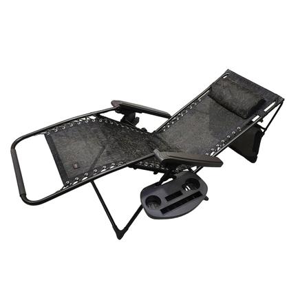 Imagem de Cadeira Espreguiçadeira Reclinavel Dobravel Praia Piscina Sol Verao Jardim Gravidade Zero Lazer Ar Livre Acampamento Portatil Quintal