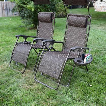 Imagem de Cadeira Espreguiçadeira Reclinavel Dobravel Praia Piscina Sol Verao Jardim Gravidade Zero Lazer Ar Livre Acampamento Portatil Quintal