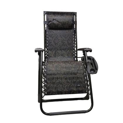 Imagem de Cadeira Espreguiçadeira Reclinavel Dobravel Praia Piscina Sol Verao Jardim Gravidade Zero Lazer Ar Livre Acampamento Portatil Quintal