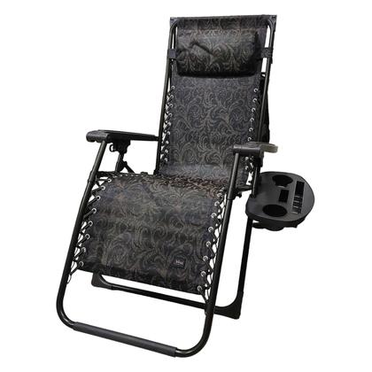 Imagem de Cadeira Espreguiçadeira Reclinavel Dobravel Praia Piscina Sol Verao Jardim Gravidade Zero Lazer Ar Livre Acampamento Portatil Quintal