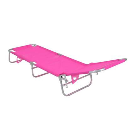 Imagem de Cadeira Espreguiçadeira Rosa Alumínio 4 Posições Reforçada Ajustável Reclinável Bel - 414710