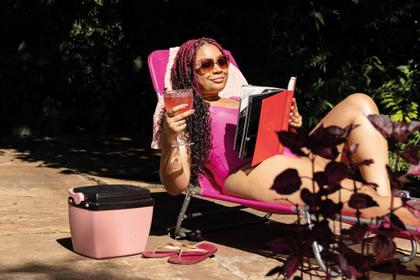 Imagem de Cadeira Espreguiçadeira Textiline - Rosa