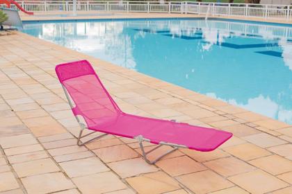 Imagem de Cadeira Espreguiçadeira Textiline - Rosa