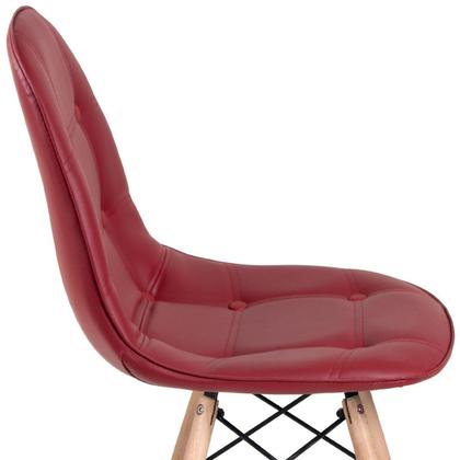 Imagem de Cadeira estofada Eames Eiffel Botonê - Base de madeira clara