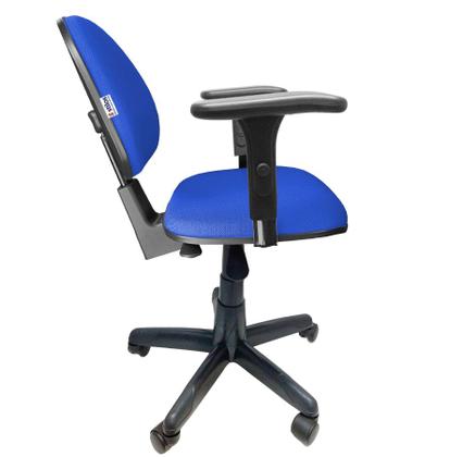 Imagem de Cadeira Executiva Giratória com Back System Tecido JSerrano Azul para Escritório Recepção Laboratório