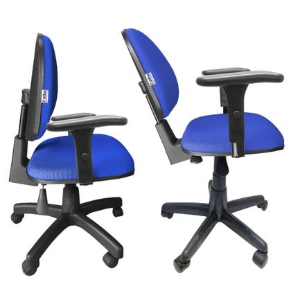 Imagem de Cadeira Executiva Giratória com Back System Tecido JSerrano Azul para Escritório Recepção Laboratório