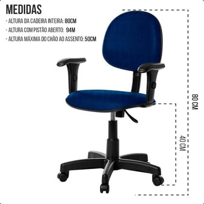Imagem de Cadeira Executiva Giratória Escritório Ergonômica Com Braço Escritorio Home Office EaD