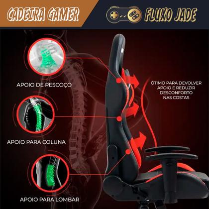 Imagem de Cadeira Gamer 3 niveis Reclinagem  e 7 pontos massagem B/L