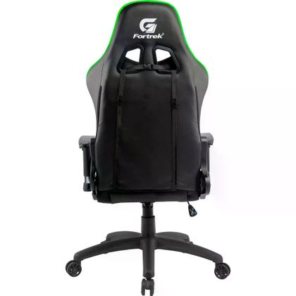Imagem de Cadeira Gamer Barata Fortrek Black Hawk de material sintético Alto Conforto Com Regulagem do Braço e da Base e Com Apoio de Almofadas Ergonômicas para Pescoço e Lombar