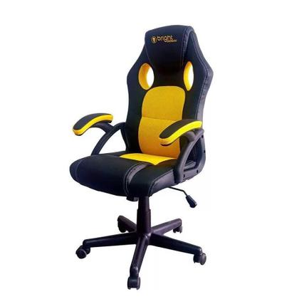 Imagem de Cadeira Gamer Bright Ergonômica Reclinável - 605 Amarelo