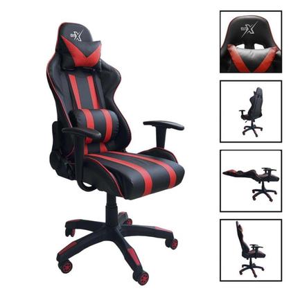 Imagem de Cadeira Gamer BRX 702 Até 150Kg Com Almofada Preta Vermelha