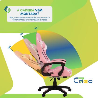 Imagem de Cadeira Gamer C7 Neo Profissional Resistente Ergonômica Confortável Apoio de Cabeça e Lombar Performance Design Executiva Escritório Setup Jogos