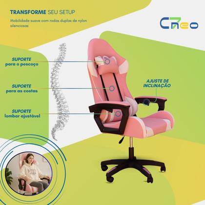 Imagem de Cadeira Gamer C7 Neo Profissional Resistente Ergonômica Confortável Apoio de Cabeça e Lombar Performance Design Executiva Escritório Setup Jogos