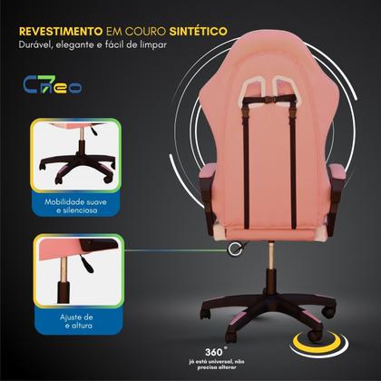 Imagem de Cadeira Gamer C7 Neo Profissional Resistente Ergonômica Confortável Apoio de Cabeça e Lombar Performance Design Executiva Escritório Setup Jogos