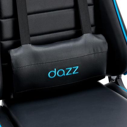 Imagem de Cadeira Gamer DAZZ PRIME X V2, para Até 140KG, Inclinação 180 Grau, Claase 4, Preto e Azul - 62000155