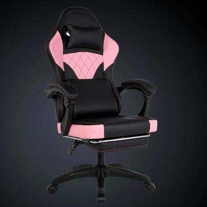 Imagem de Cadeira Gamer Ergonômica Com Estofado Couro Para Escritório