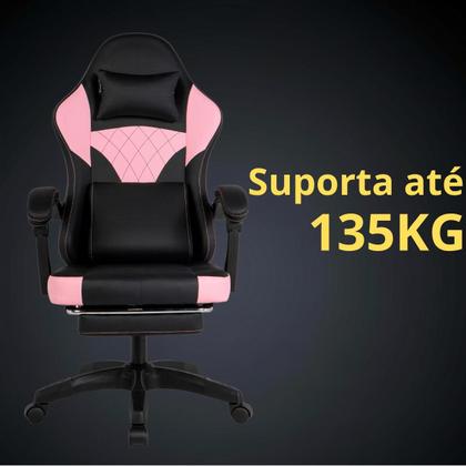 Imagem de Cadeira Gamer Ergonômica Com Estofado Couro Para Escritório