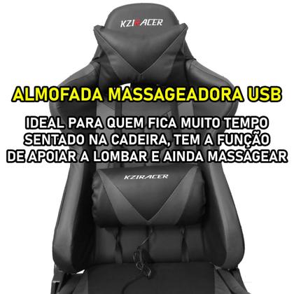 Imagem de Cadeira Gamer Escritório Ergonômica Giratória Massageadora