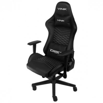 Imagem de Cadeira Gamer Escritório Inteira Preta Comet CGC10P de Alta Qualidade Com Ergonomia Ajustável + Apoio Lombar e de Braços