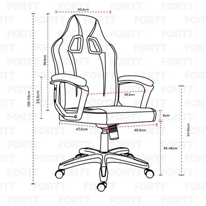 Imagem de Cadeira Gamer Fortt Harbin Preta - CGF022-P