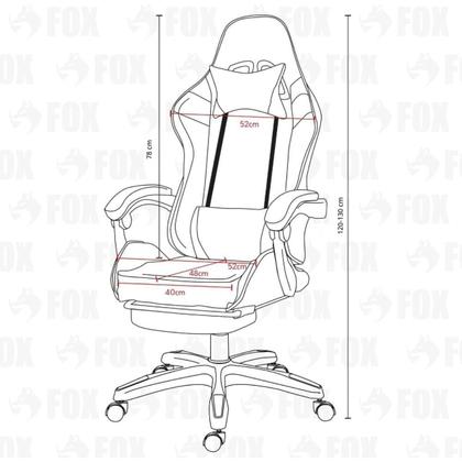 Imagem de Cadeira Gamer Fox Racer Luna Lilás com Apoio de Pés