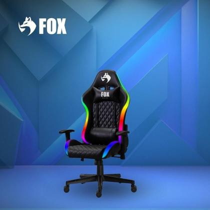 Imagem de Cadeira Gamer Fox Racer Rgb Com Iluminação Led Preta UT-C1583L