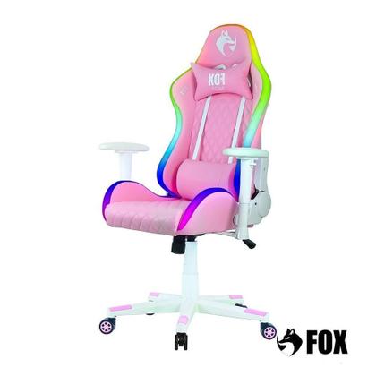 Imagem de Cadeira Gamer Fox Racer Rgb Com Iluminação Led Rosa Ut-c1583l