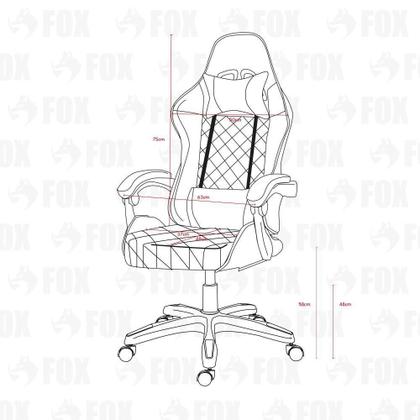 Imagem de Cadeira Gamer Fox Racer Vulpes Vermelha WZ-318