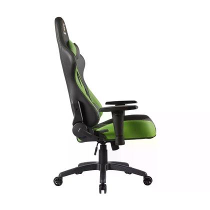 Imagem de Cadeira Gamer Giratória Com Almofadas Ergonômicas para Lombar e Pescoço e Altura Ajustável de material sintético Boa Para Jogar por Horas Cor Preto e Vermelho