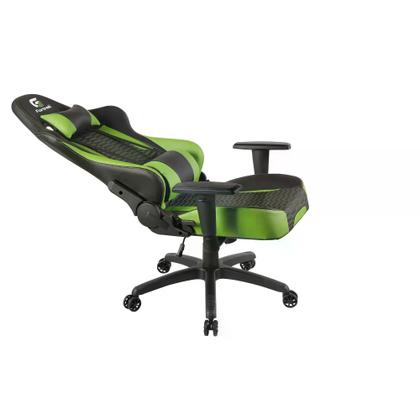 Imagem de Cadeira Gamer Giratória Com Almofadas Ergonômicas para Lombar e Pescoço e Altura Ajustável de material sintético Boa Para Jogar por Horas Cor Preto e Vermelho