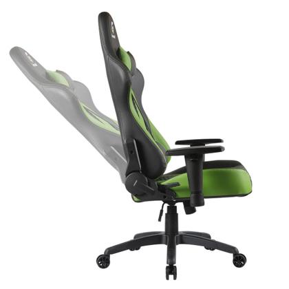 Imagem de Cadeira Gamer Giratória Com Almofadas Ergonômicas para Lombar e Pescoço e Altura Ajustável de material sintético Boa Para Jogar por Horas Cor Preto e Vermelho