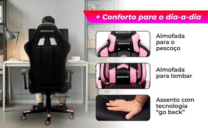 Imagem de Cadeira Gamer Max Racer Aggressive Rosa